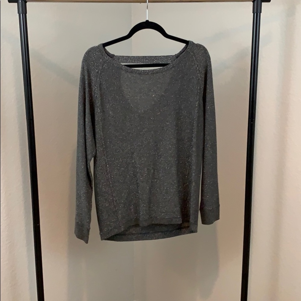 Grey Glitter Top